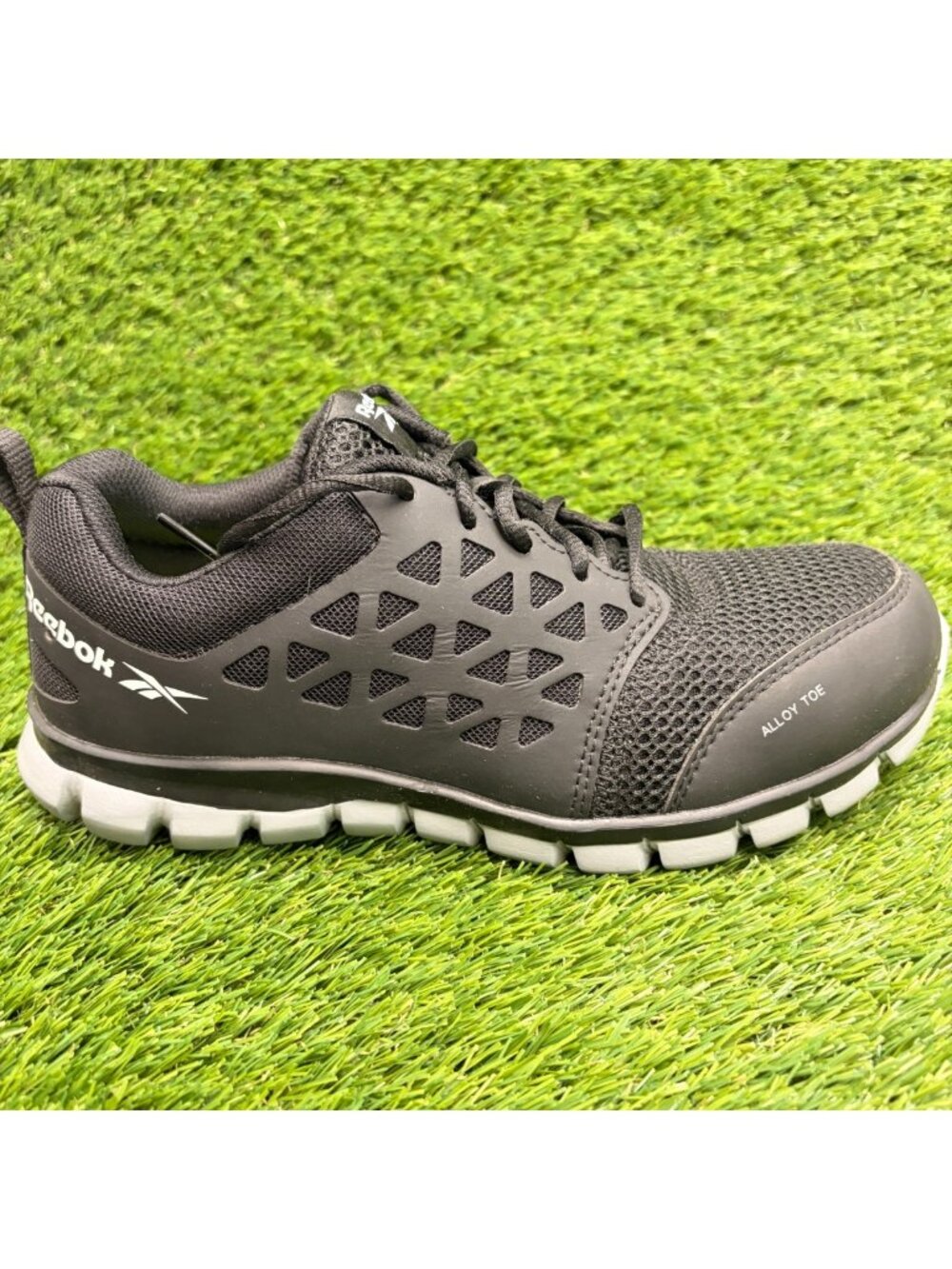 Reebok Sublite Cushion Womens Size 9W Mens 7W Black Alloy Toe Safety Work Shoes